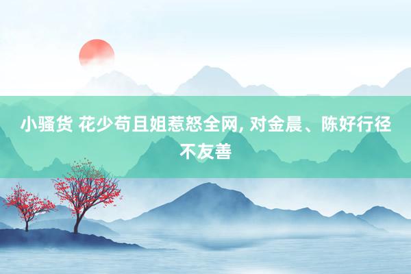 小骚货 花少苟且姐惹怒全网， 对金晨、陈好行径不友善