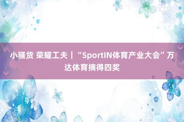 小骚货 荣耀工夫｜“SportIN体育产业大会”万达体育摘得四奖